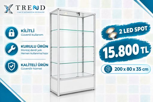 dolaplı cam vitrin