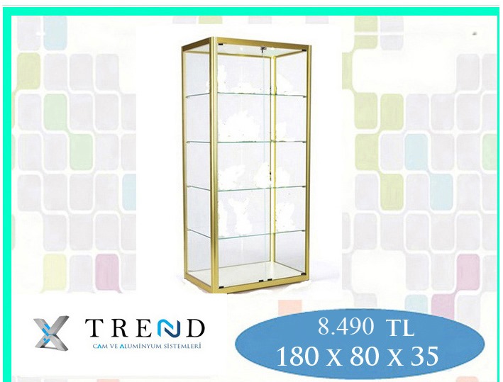 GOLD CAM VİTRİN 8490 tl