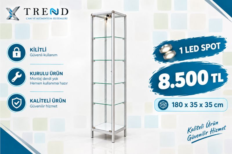  KULE VİTRİN 180x35x35